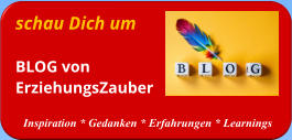 schau Dich um BLOG vonErziehungsZauber  Inspiration * Gedanken * Erfahrungen * Learnings
